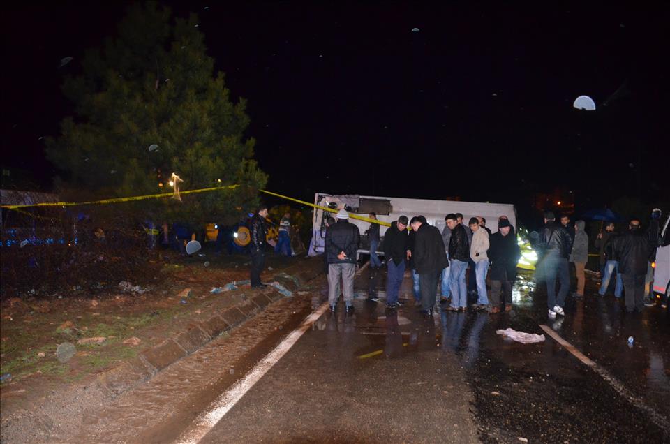 Kırşehir de polis otobüsü devrildi Anadolu Ajansı