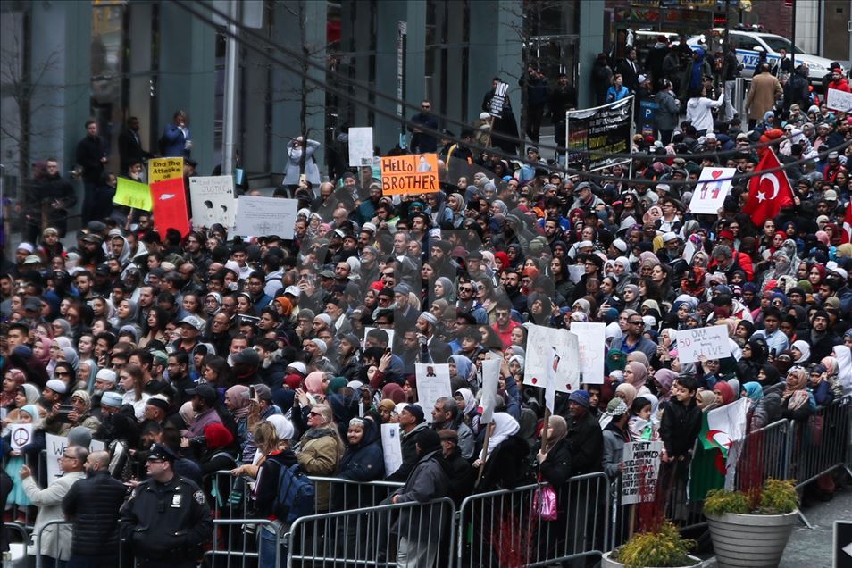 Protesta contra la islamofobia en Nueva York Anadolu Ajansı