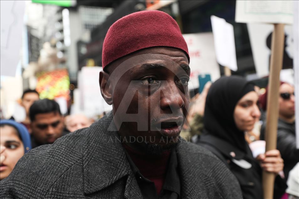 Protesta contra la islamofobia en Nueva York Anadolu Ajansı