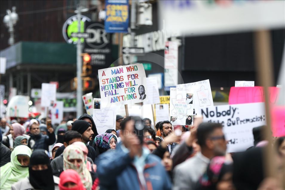 Protesta contra la islamofobia en Nueva York Anadolu Ajansı