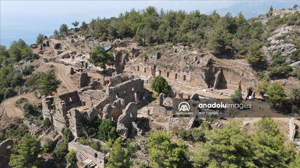 Alanya daki Syedra Antik Kenti nin orijinal gezi güzergahı ortaya