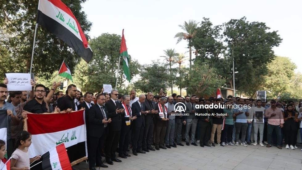 İsrail in Gazze deki hastane saldırısı Irak ta protesto edildi