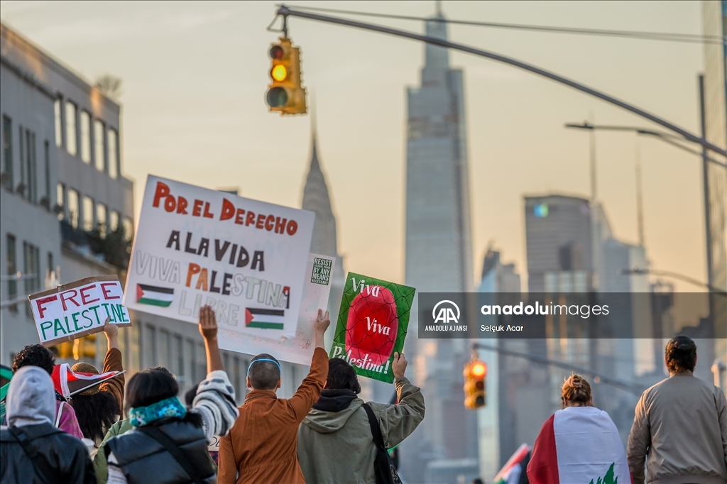 New York Ta Filistine Destek G Sterisi D Zenlendi Anadolu Ajans