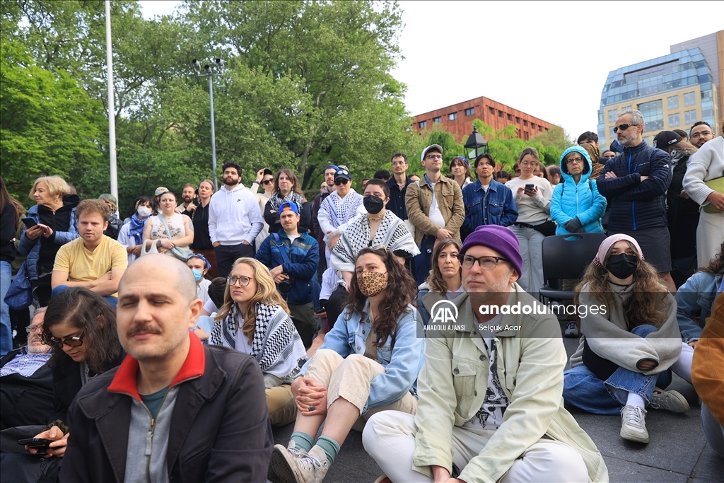 Filistin yanlısı Yahudiler Filistin halkına destek veren öğrenciler