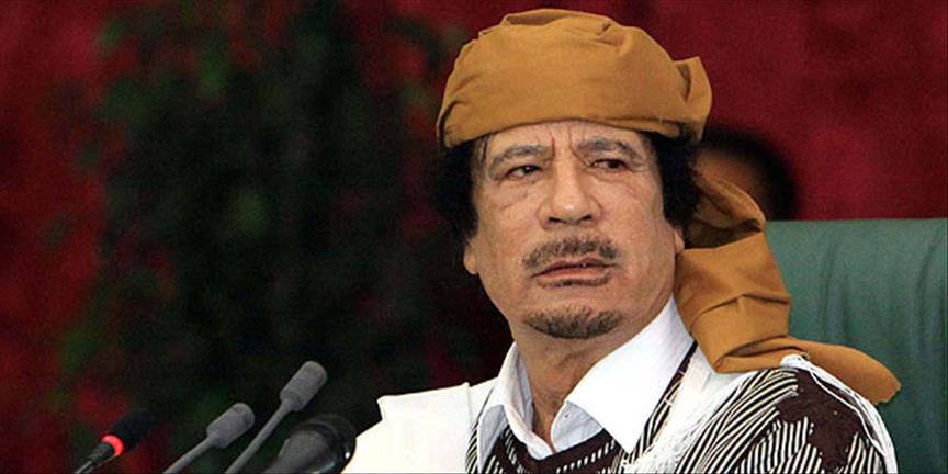 Opposition forces in Gaddafi's palace