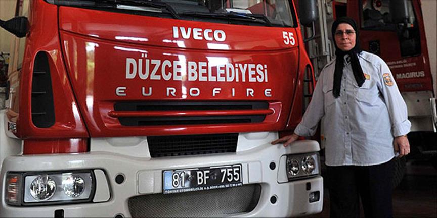 İtfaiyenin direksiyonu ona emanet