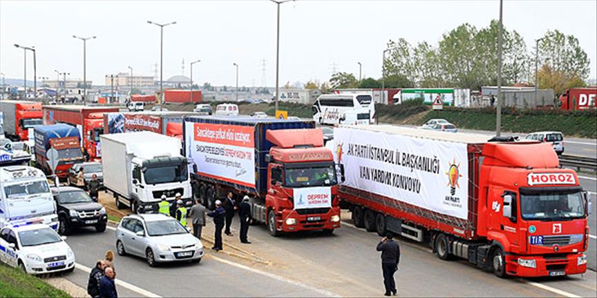Van Yardım Konvoyu yola çıktı