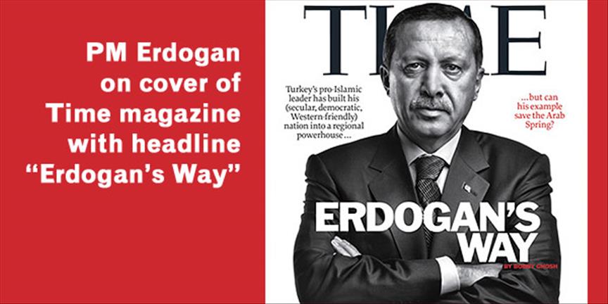 Turkish premier Erdogan on Time's cover