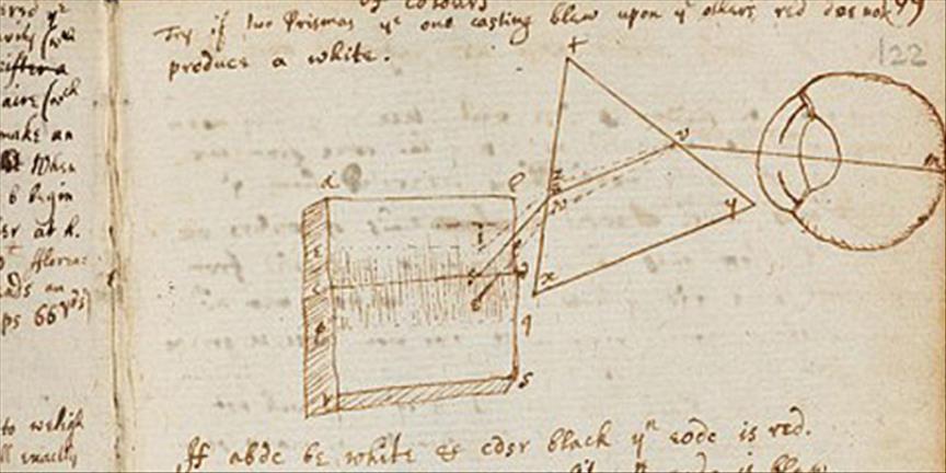 Newton'ın el yazısı internette