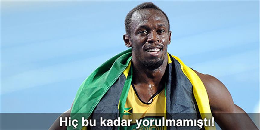 Reklam çekimi Bolt'u yordu