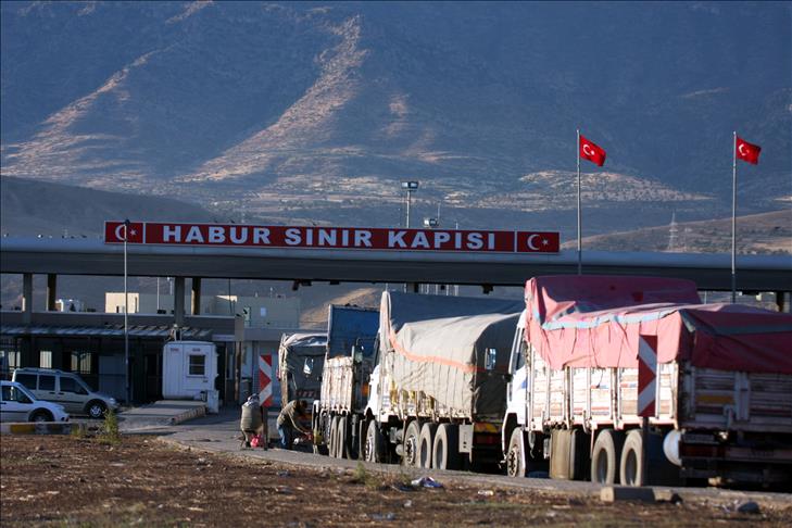 Habur'da şoför eylemi