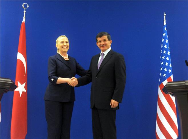 Davutoglu and Clinton discuss the ongoing crisis in Syria.