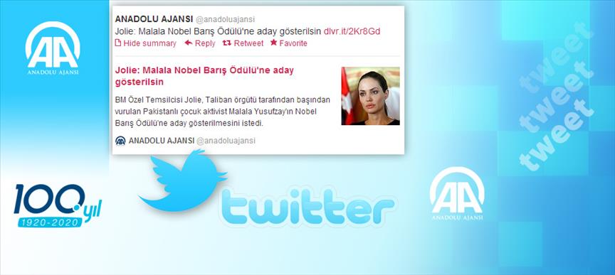 AA ''tweet''leri renklendi