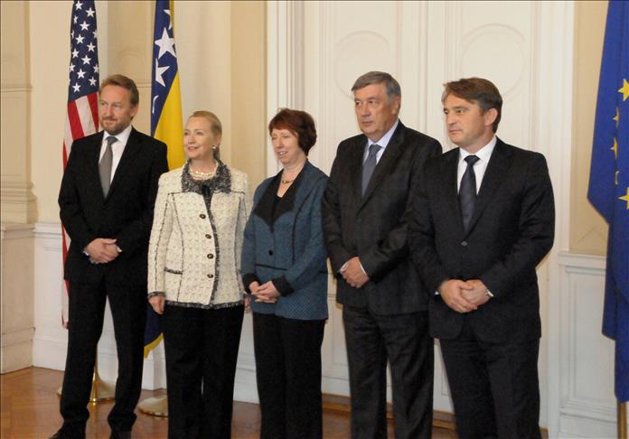 Clinton i Ashton sa članovima Predsjedništva BiH