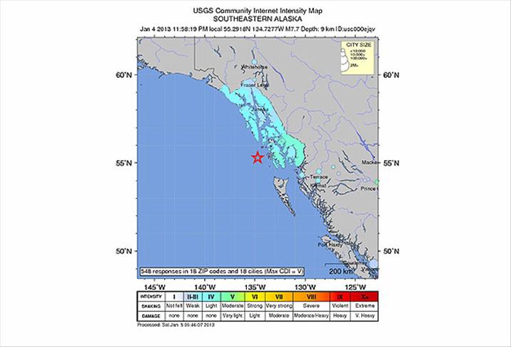 Alaska'da tsunami uyarısı kaldırıldı
