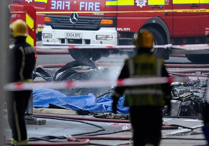 В Лондоне разбился вертолет