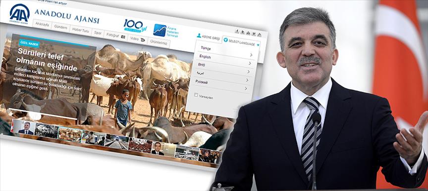 Cumhurbaşkanı Gül'den AA'ya övgü