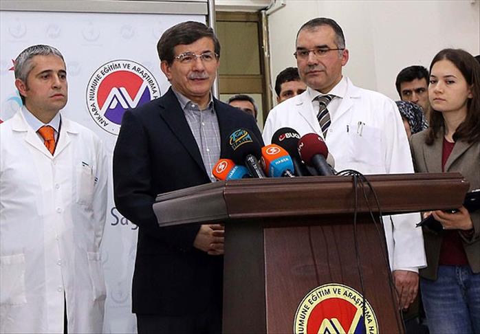 Davutoglu visits the journalist who was wounded at US Embassy blast
