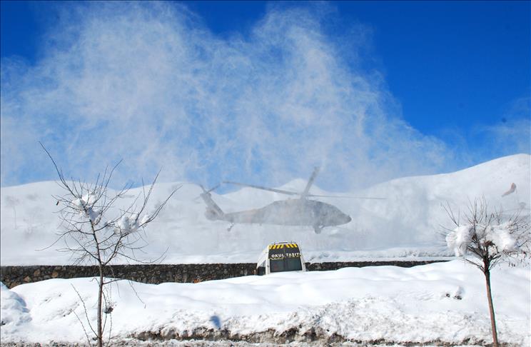 Military helicopter makes crash landing