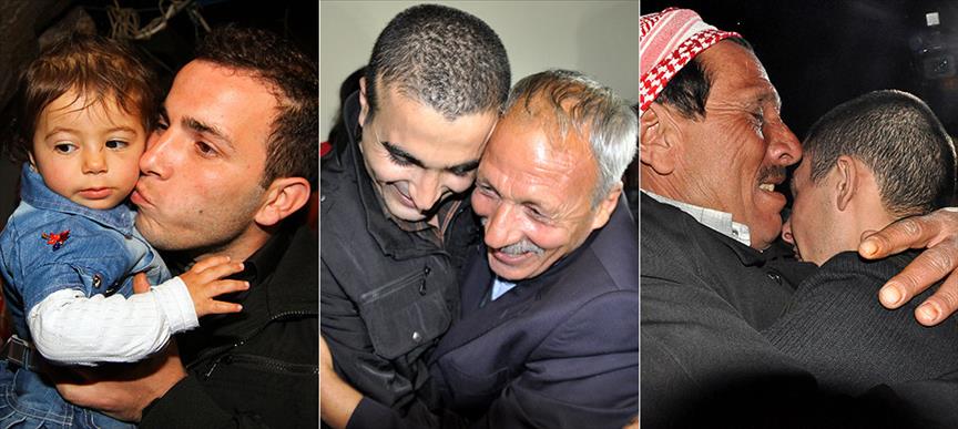 Kızını ilk kez kucakladı