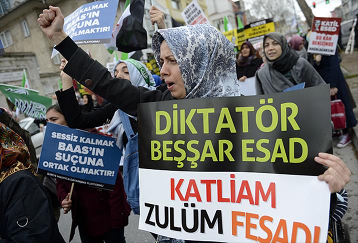 İstanbul'da Suriye halkıyla dayanışma yürüyüşü