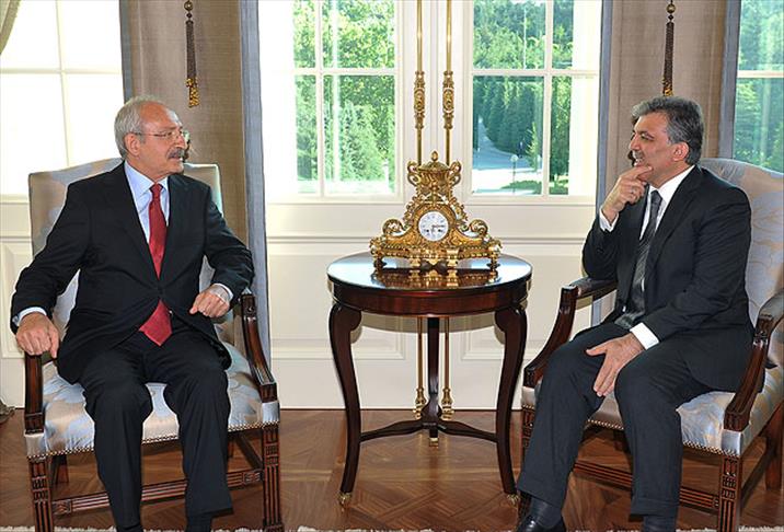 Cumhurbaşkanı Abdullah Gül, Kılıçdaroğlu&#39;nu kabul etti