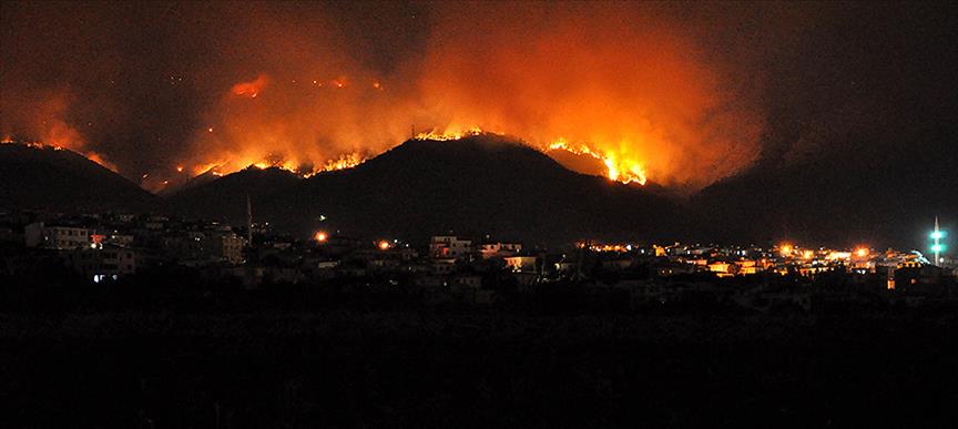Hatay'daki orman yangını sürüyor