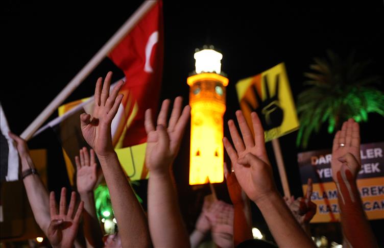 Several protests staged in Turkey for Egypt
