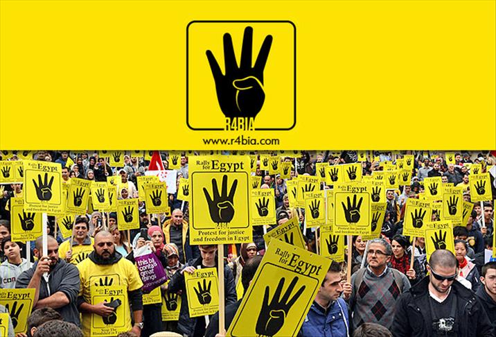 Özgürlük sembolü "R4BIA" için üç dilde internet sitesi