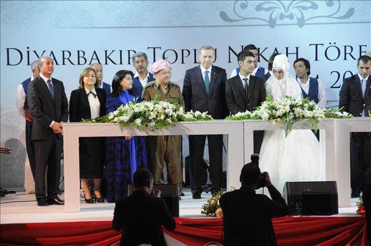 Erdogan, Barzani attend collective wedding ceremony