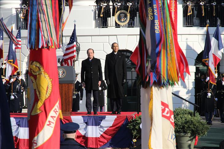 French president begins day of official meetings in Washington