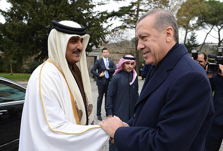 Katar Şeyhi Gül ve Erdoğan'la görüştü