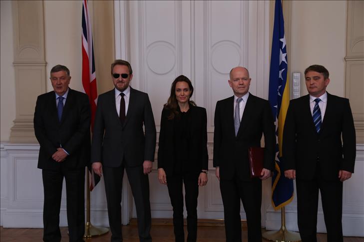 Angelina Jolie i William Hague sa članovima Predsjedništva BiH