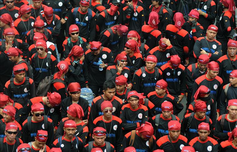 Workers across Asia mark May Day with street protests