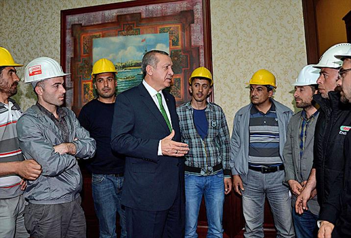 Başbakan Erdoğan maden işçileriyle görüştü