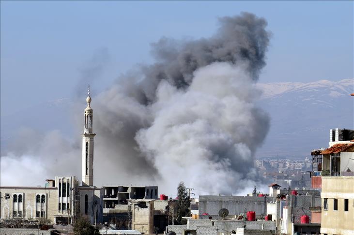 11 killed in Syria barrel bomb attacks in Damascus