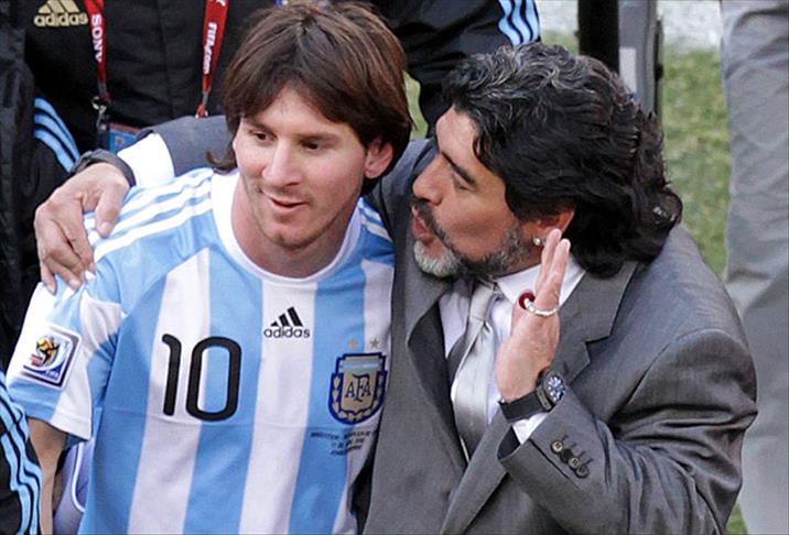 Maradona'dan Messi'ye destek