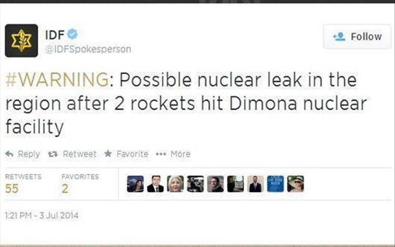 Fausse alerte sur une « fuite nucléaire » en Israël