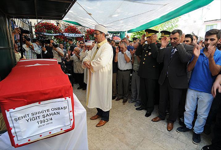 Şehit Sıhhıye Onbaşı Şahan'nın cenazesi toprağa verildi