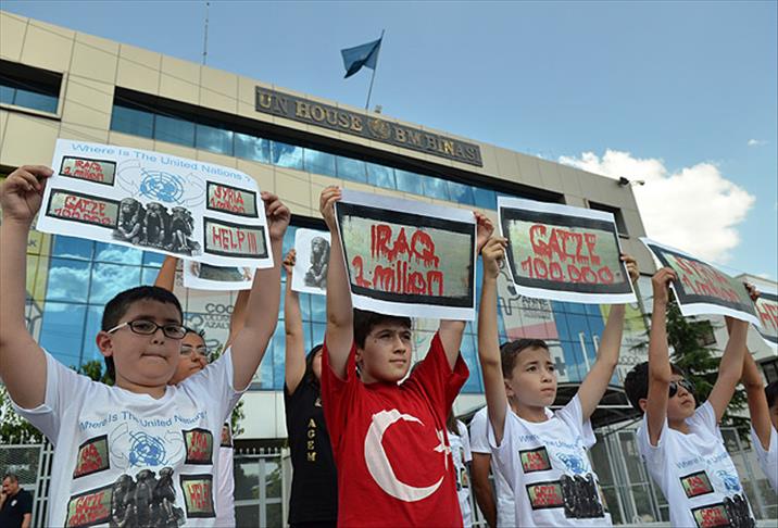 AGEM üyesi çocuklardan Gazze protestosu