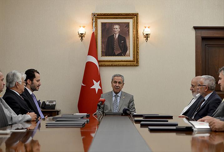 Başbakan Yardımcısı Arınç Fatih Erbakan'ı kabul etti