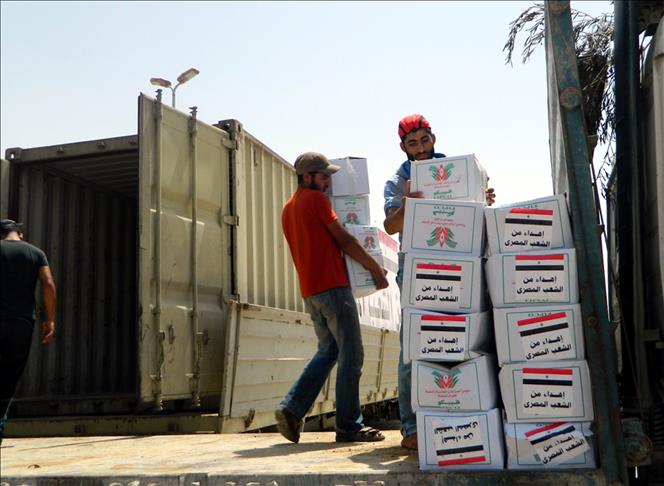 Aid convoy heads to Gaza from Cairo