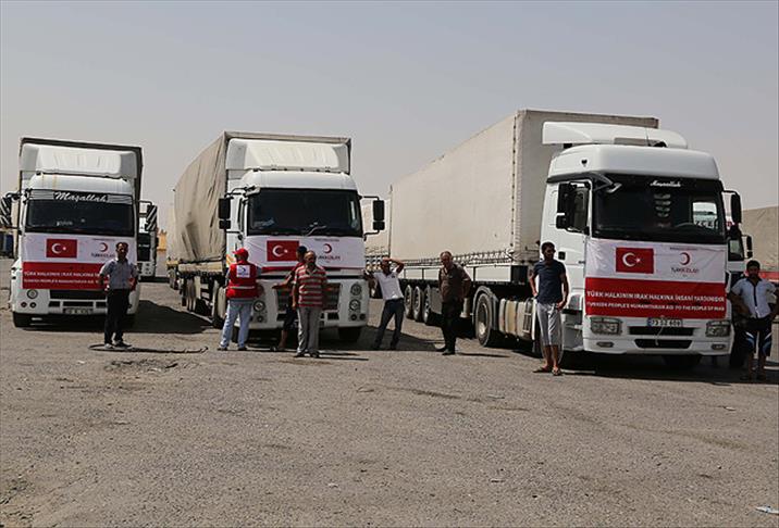 Türkiye'den Irak’a 87 tırlık yardım