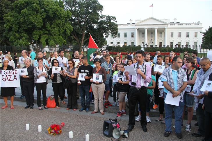 Washington: Manifestation pro-palestinienne devant la Maison Blanche