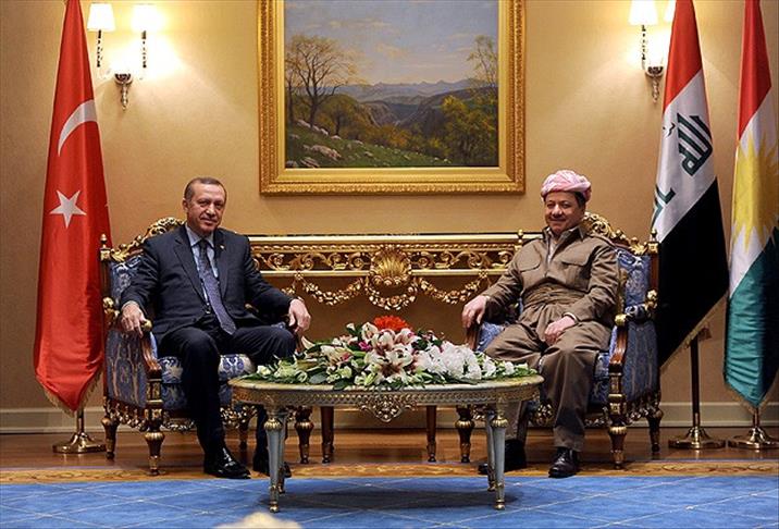 Mesut Barzani Erdoğan'ı tebrik etti