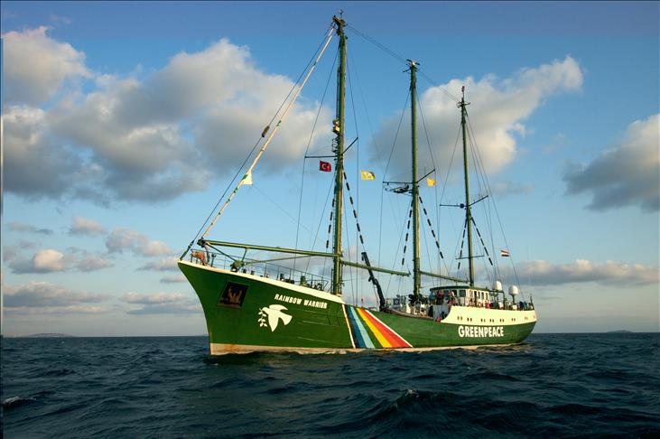 Rainbow Warrior anchors in Turkey for 'a green future'