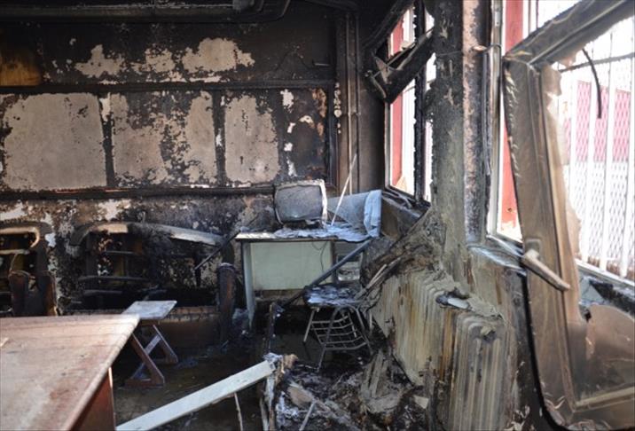 Two schools burnt down in protest at closure of Kurdish schools