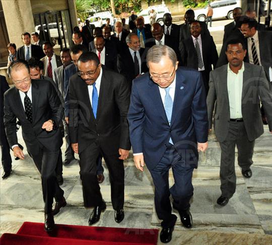 Ban Ki-moon arrive à Djibouti