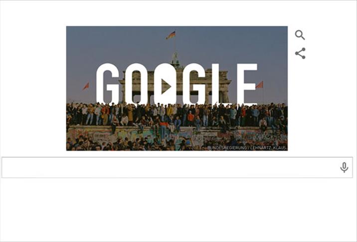Google'dan Berlin Duvarı için doodle