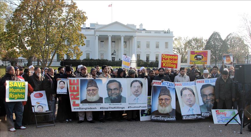 Bangladeshi court decision protested in front of White House